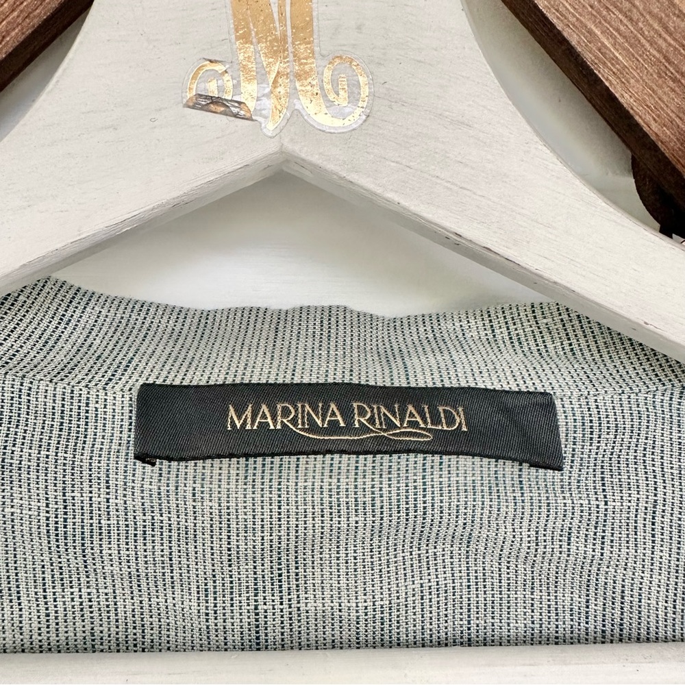 MARINA Rinaldi Linen Button Up Shacket/ Lightweight Jacket - Picture 4 of 9